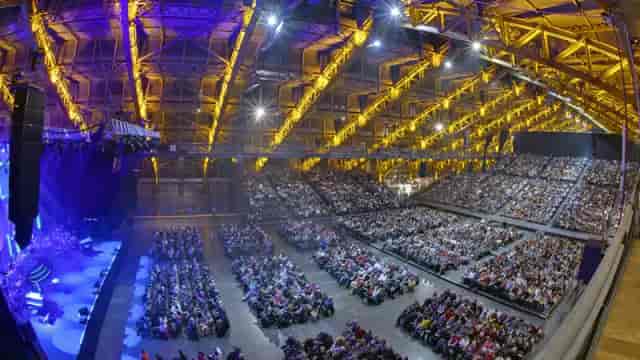 Main Concert Hall in Auditorium de Lyon, spacious venue for concerts and conferences.