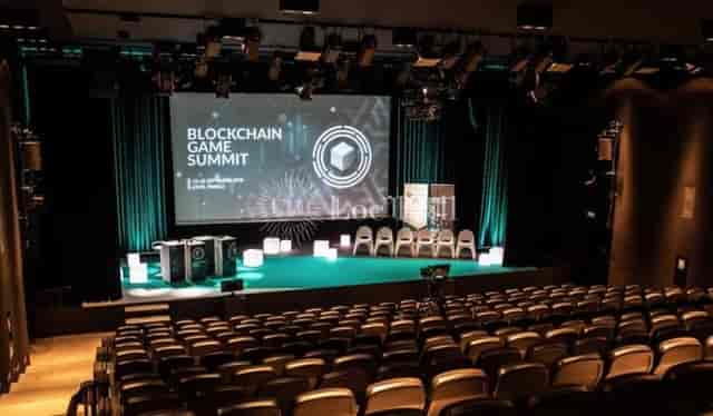 Grand Auditorium at Musée des Confluences, featuring modern stage for Blockchain Game Summit.