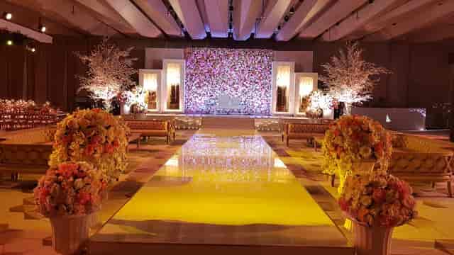 "Elegant Vista Ballroom setup in FIVE Palm Jumeirah Dubai for weddings and galas."