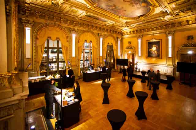 Elegant event space in Palais de la Bourse Lyon, ideal for corporate events and gala dinners.