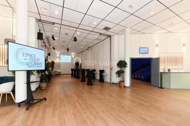 Modern event space in Espace de l'Ouest Lyonnais, ideal for meetings and conferences.