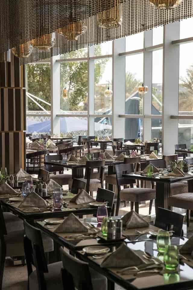 Sophisticated seminar room at Jumeirah Emirates Towers for corporate events and private functions.