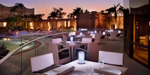 Elegant outdoor dining at Hōchō, VIA Riyadh, perfect for networking events and celebrations.