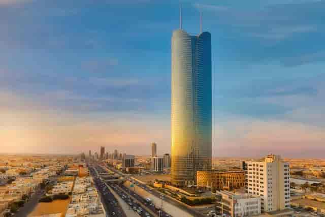Modern Burj Rafal meeting room skyscraper, ideal for conferences and events.