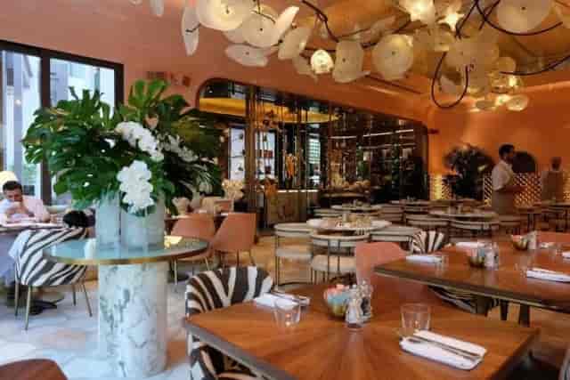 Stylish dining venue in Flamingo Room by tashas, ideal for events and gatherings.