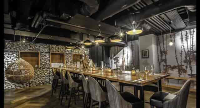 Stylish dining space at Banyan Bar & Kitchen for intimate events and networking.