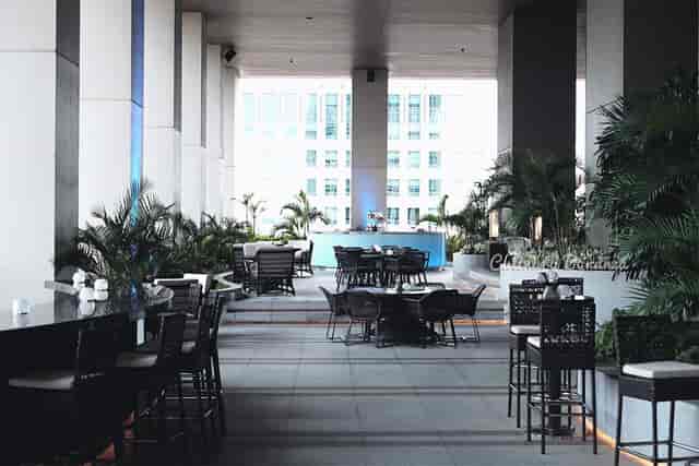 Sleek outdoor venue at K22 Bar Terrace, perfect for upscale events and gatherings.