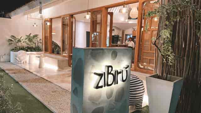Zibiru Restaurant bar entrance with warm lighting, perfect for events and meetings.
