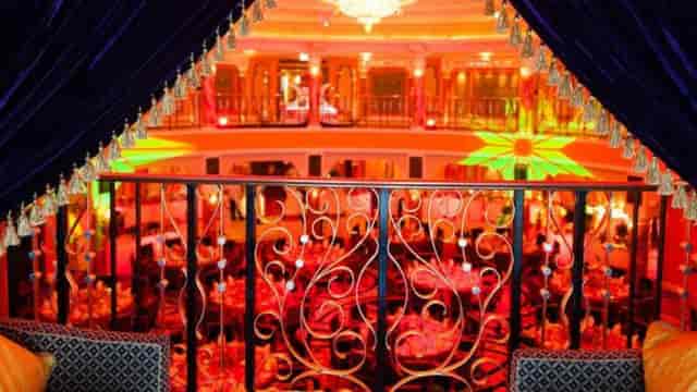 Al Falak Ballroom at Burj Al Arab with elegant balcony, perfect for upscale events and banquets.