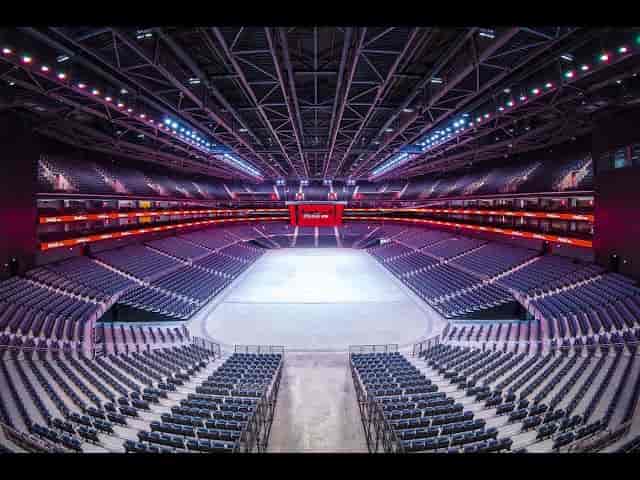 Coca-Cola Arena Main Arena with stage, ideal for concerts and conferences.