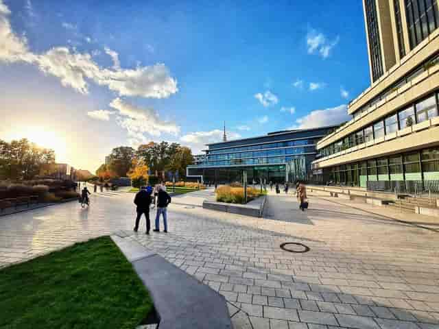 Vibrant Hall C at Congress Center Hamburg, modern outdoor event space for gatherings.