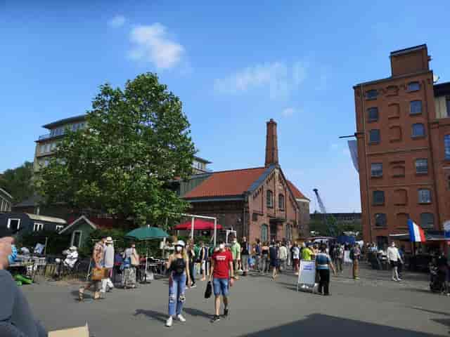 Vibrant outdoor workshop area at Museum of Work, ideal for events and gatherings.