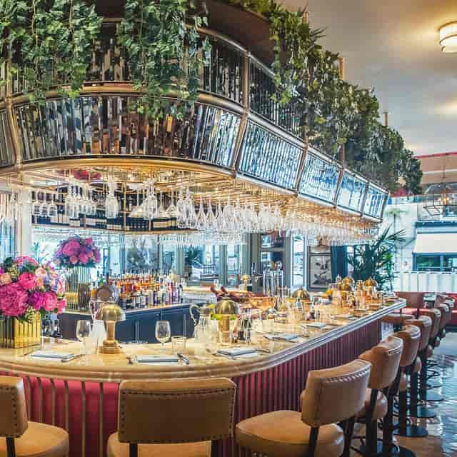 Elegant bar at The Ivy Dawson Street, perfect for upscale events and gatherings.