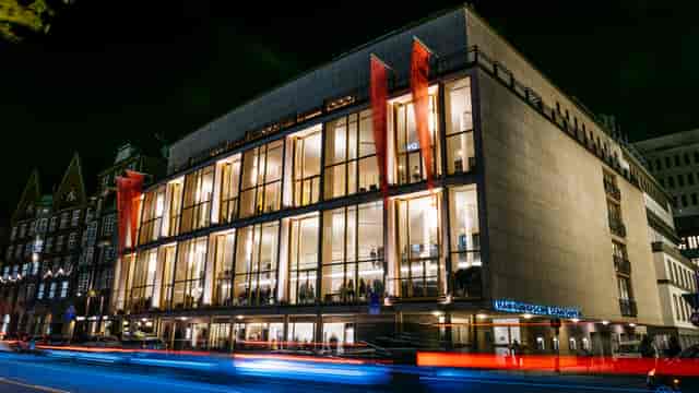 Hamburg State Opera, modern facade, night event, venue rental