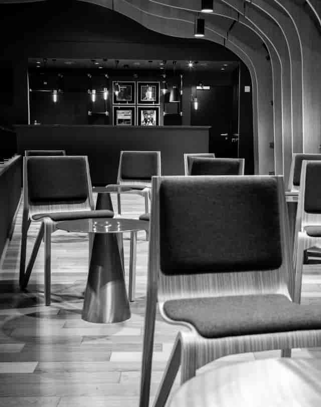 JazzHall event: modern tiered seating, workshop