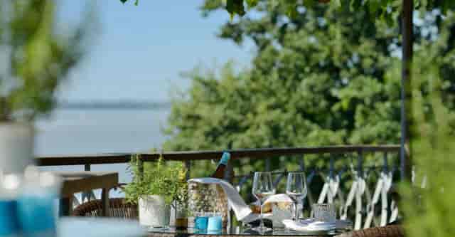 Hotel Jacob terrace, waterfront dining, corporate event, client appreciation