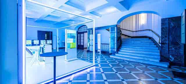 Blauer Salon pop-up: modern installation, historic venue, product launch, brand activation