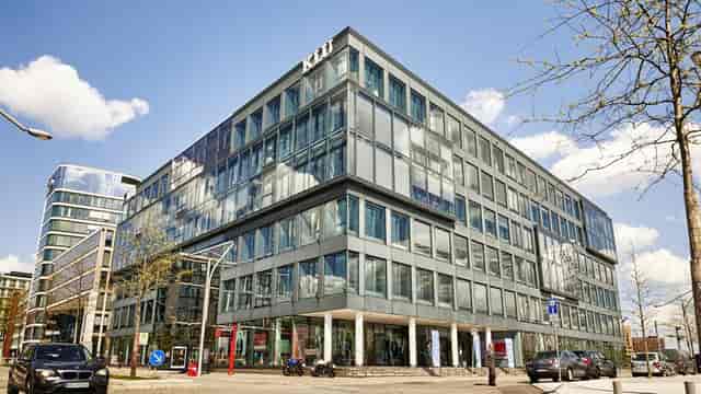 KPMG seminar event, modern glass building