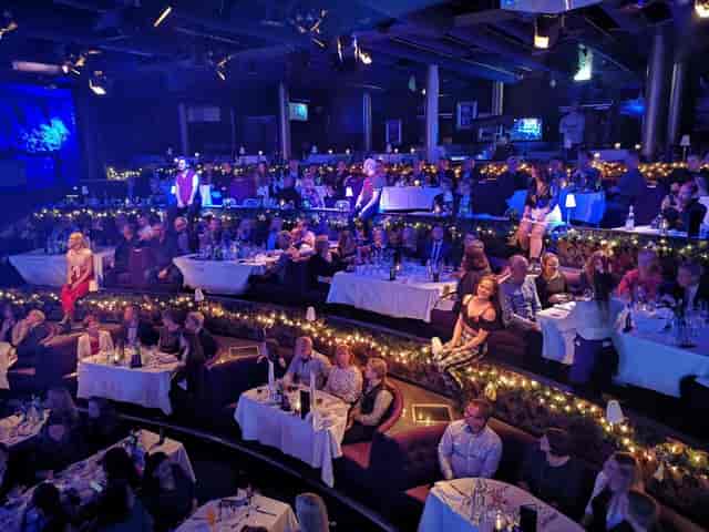 Wallmans Oslo tiered hall, seated dinner, gala event