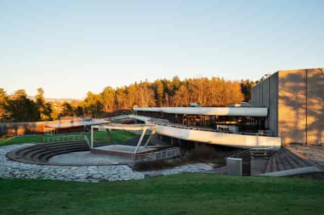 Henie Onstad outdoor concert stage, tiered seating, event venue