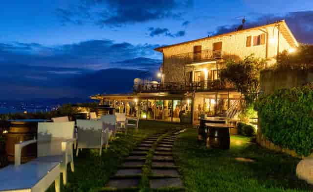 Hilltop restaurant panoramic views wedding reception
