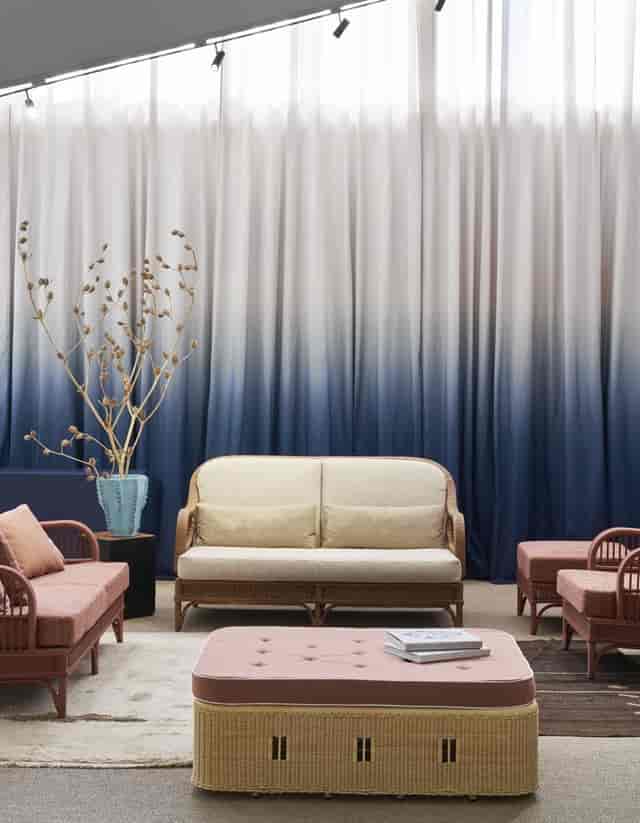 Bonacina 1889 VIP reception lounge, chic drapery.