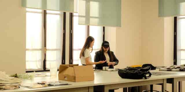 Domus Academy Fashion Lab event setup, materials.