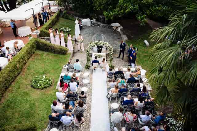 Wedding ceremony terrace, Villa Giulia, outdoor, romantic