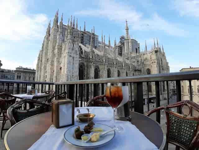 Milan rooftop reception venue, Da Giacomo Arengario