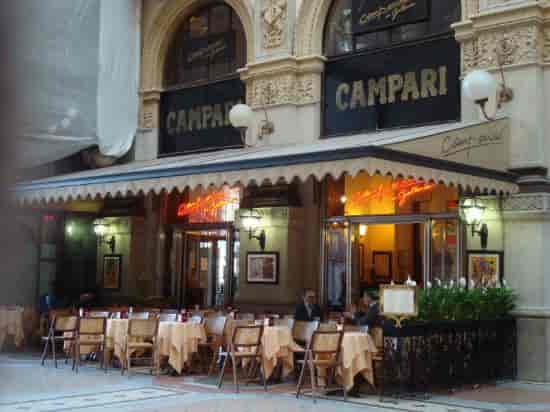 Camparino Galleria outdoor dining, cocktails, reception