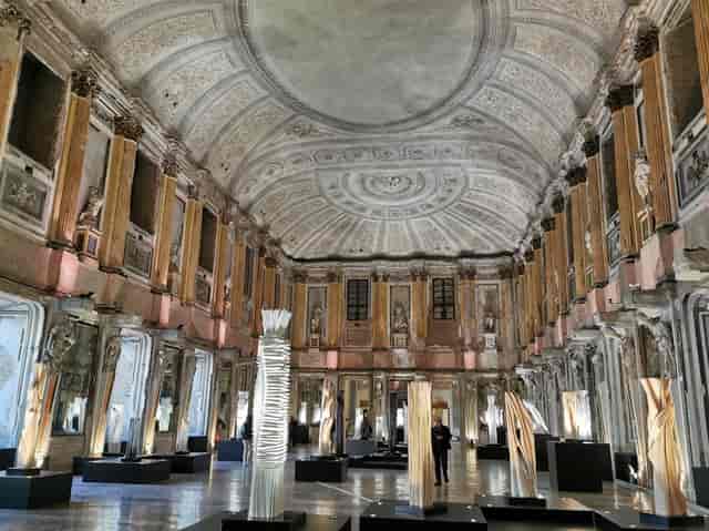 Milano Palazzo Reale gala hall, art installations.