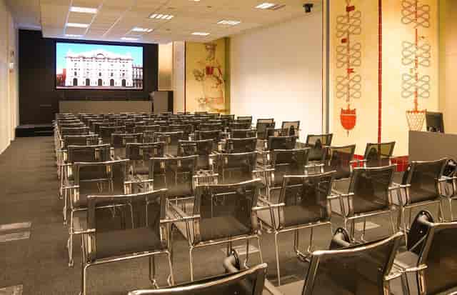 Yellow Room Palazzo Mezzanotte lecture hall, seminar, conference