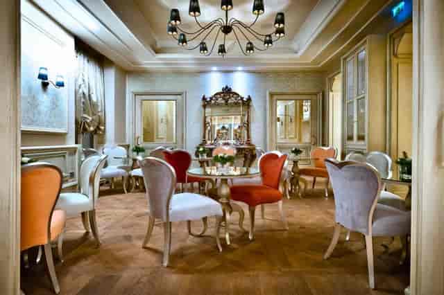 Château Monfort meeting lounge, elegant VIP reception, executive event