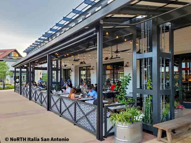 North Italia patio, romantic dining, event venue