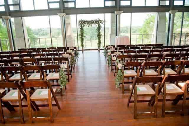 Wildflower Center ceremony, altar, natural light, event