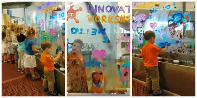 Thinkery interactive glass art workshop birthday family day