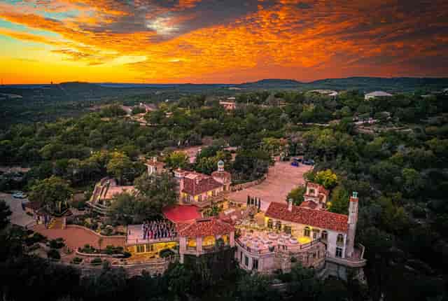Rose Garden Villa Antonia wedding event sunset