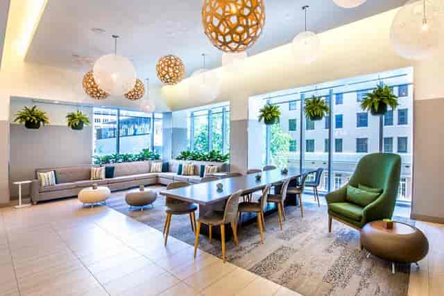 Modern lounge Austin apartment event networking
