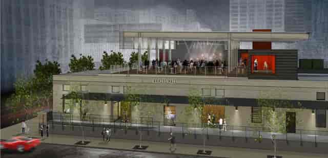 Brazos Hall rooftop event stage, Austin concert venue
