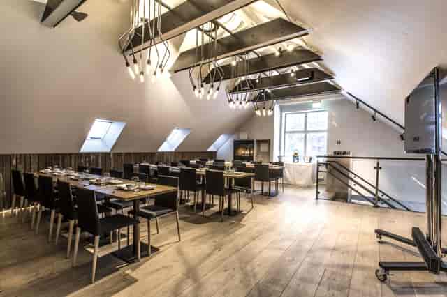 Fjordgløtt industrial attic event space, corporate retreat, workshop