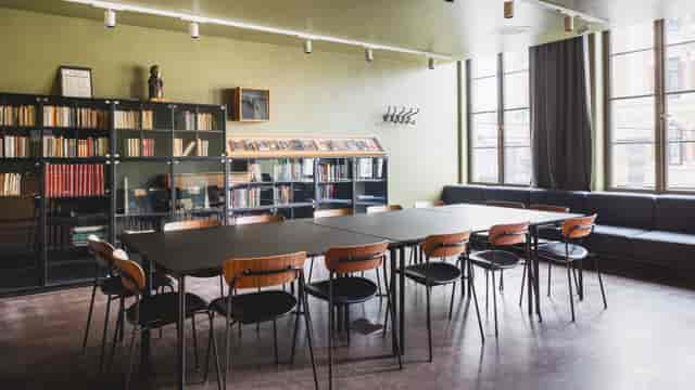 Riverton Litteraturhuset event table banquette workshop