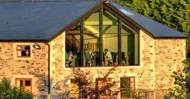 Rustic glass venue, wedding, corporate event