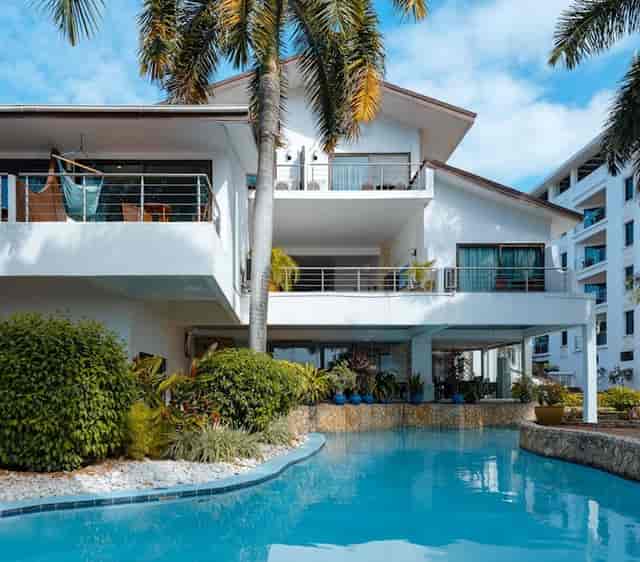 Luxury meeting room with pool access at Coral Beach Hotel for executive retreats and offsites.