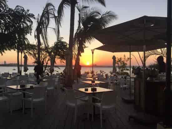 Thai Kani sunset reception, waterside dining, corporate event