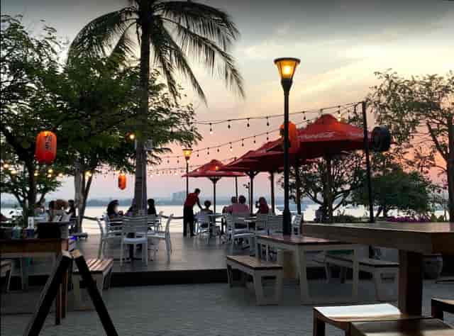 Thai Kani deck sunset cocktail event waterfront seating
