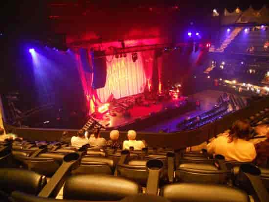 Venue concert balcony, tiered seating, awards gala event