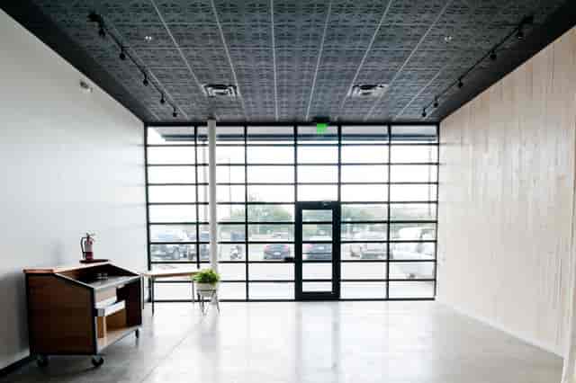 Modern studio event space, natural light, corporate, wedding