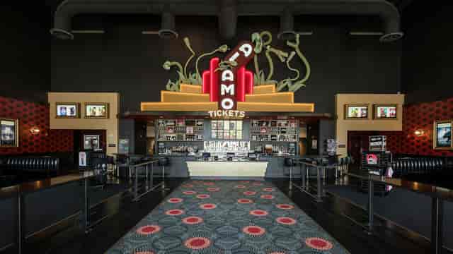 Alamo Drafthouse beer hall, retro, corporate event, film screening