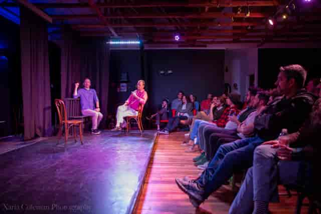 Coldtowne Theater black box, intimate stage, improv comedy show