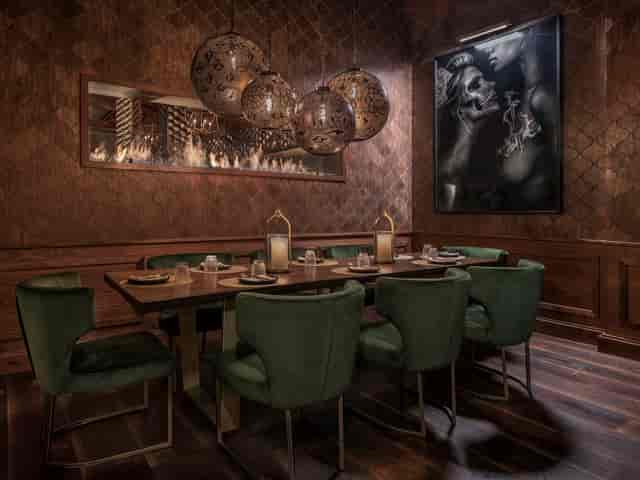 DB Brasserie private dining room: plush seating, executive dinner, celebration